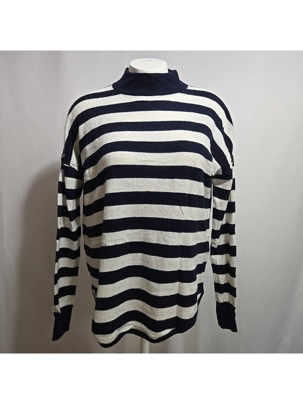 Madewell Ashbury Sweater Womens Size Small Striped Alpaca Merino Wool Blend